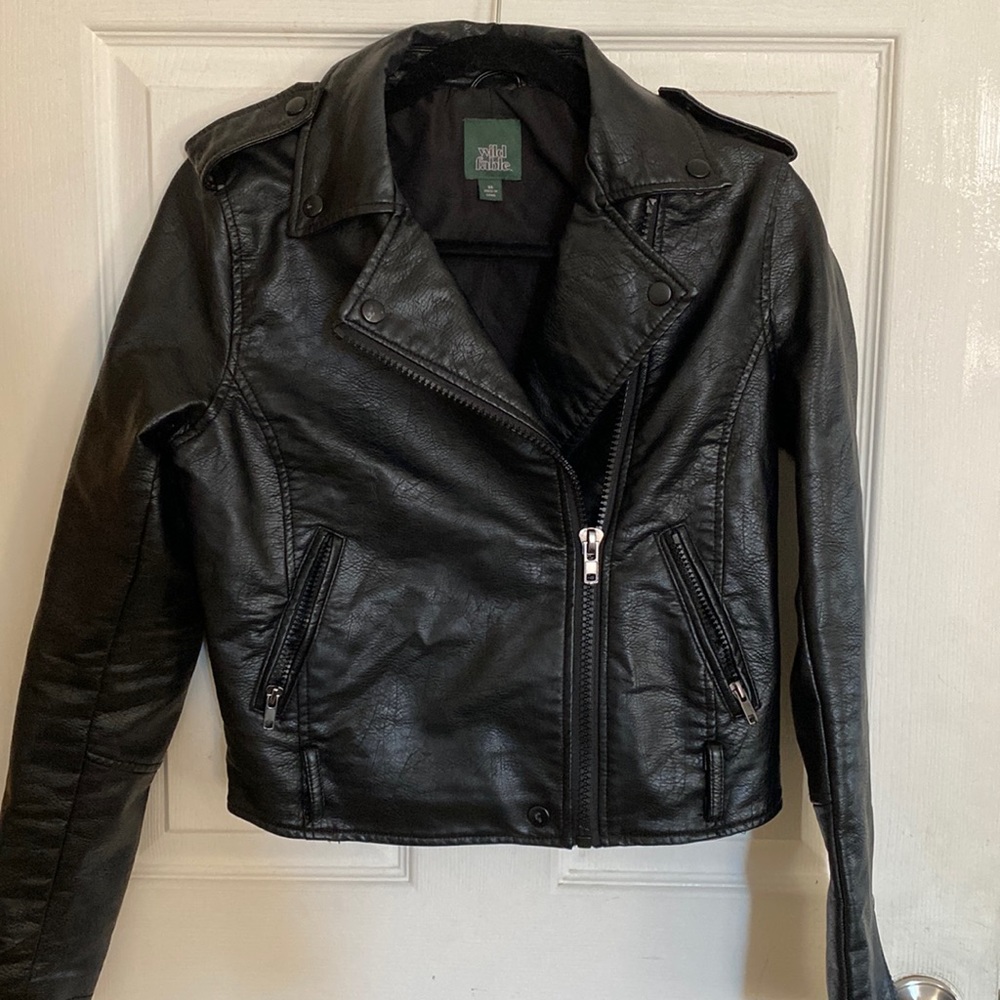 Wild fable faux leather jacket Size XS